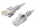 патч-корд ATcom UTP, 1 m, литой, RJ45, Cat.5e серый
