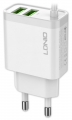 зарядное устройство LDNIO A321 2USB*3,1A + кабель micro USB white