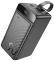 портативный аккумулятор повербанк Hoco J123D Element 22.5W+PD20W compatible power bank(90000mAh) black