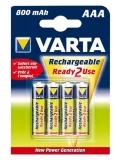 аккумулятор Varta 800 mAh R03/AAA Ready2Use-4BL 