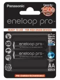 аккумуляторы (2 шт.) Panasonic 2500 mAh R6/AA Eneloop Pro 3HCDE/2BE-2BL 