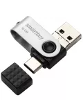 USB флешка с microUSB и type C SmartBuy TRIO 3-in-1 OTG 3.0 32GB black