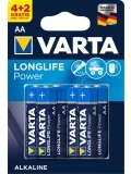 батарейки (6 шт.) Varta LR6/AA LONGLIFE Power-4+2BL 