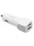 автомобильное зарядное устройство Hoco Z23 grand style 2USB 2.4A white