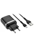 зарядное устройство Hoco C12Q Smart QC3.0 charger + Micro cable black