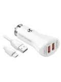 автомобильное зарядное устройство LDNIO C511Q 2USB QC3.0 + micro cable white
