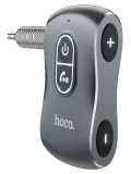 bluetooth AUX аудиоадаптер Hoco E73 Tour Car AUX BT Receiver metal grey