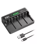 зарядное устройство для аккумуляторов 9V EBL TB-6715 (M7015) черный
