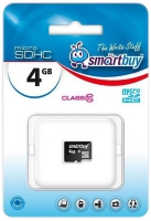 карта памяти SmartBuy 4Gb microSDHC Class 10 без адаптера