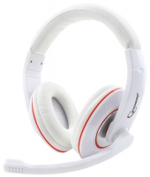 Белые наушники с микрофоном Gembird MHS-780