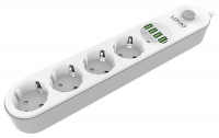 универсальный сетевой фильтр LDNIO SE4432 4USB*4 розетки 2м универсальный сетевой фильтр LDNIO SE4432 4USB*4 розетки 2м