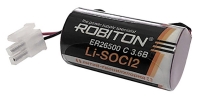 литиевая батарейка 3.6 V с коннектором 5557-2P Robiton ER 26500-55572P (C) литиевая батарейка 3.6 V с коннектором 5557-2P Robiton ER 26500-55572P (C)