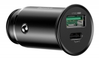 автомобильное зарядное устройство Baseus Circular Metal PPS Quick Charger Car Charger 30W(Support VOOC)