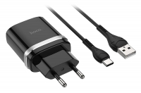 зарядное устройство с быстрой зарядкой Hoco C12Q Smart QC3.0 charger + Type-C cable зарядное устройство с быстрой зарядкой Hoco C12Q Smart QC3.0 charger + Type-C cable