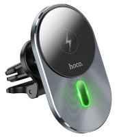 магнитный держатель с беспроводной зарядкой Hoco CA91 Magic magnetic wireless fast charging car holder