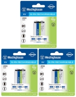 аккумуляторы Westinghouse 200 mAh 6F22/Крона 3шт. аккумуляторы Westinghouse 200 mAh 6F22/Крона 3шт.