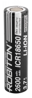 литиевый аккумулятор Robiton 18650 Li-Ion 2600 mAh, без защиты