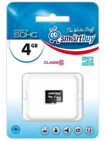 карта памяти SmartBuy 4Gb microSDHC Class 10 без адаптера