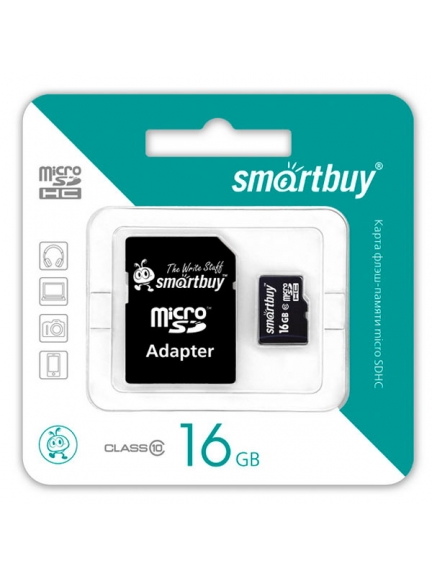 карта памяти SmartBuy 16Gb microSDHC Class 10