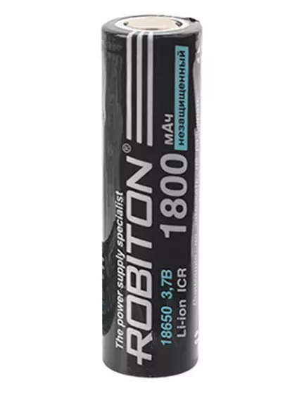 литиевый аккумулятор Robiton 18650 Li-Ion 1800 mAh  без защиты