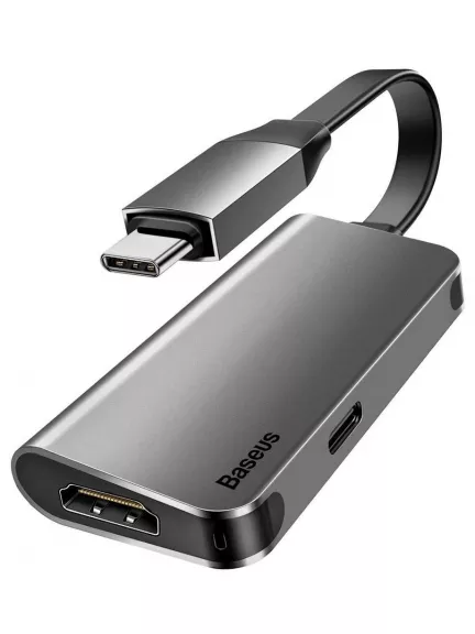 HDMI адаптер для ноутбука Baseus Little box TYPE-C to HDMI+Type-C PD mini high-definition smartHUB