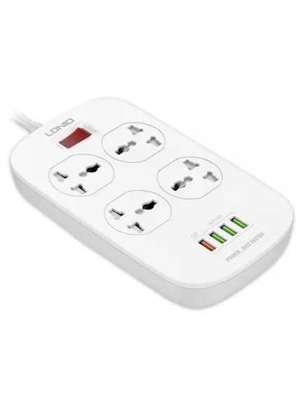 сетевой фильтр LDNIO SC4407 4USB*4 розетки 2м