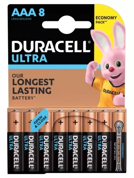 батарейки (8 шт.) Duracell LR03/AAA Ultra Power-8BL
