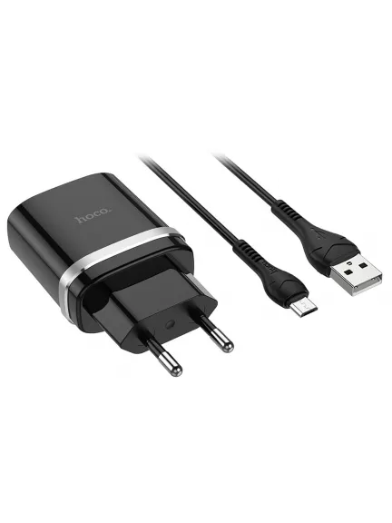 зарядное устройство Hoco C12Q Smart QC3.0 charger + Micro cable