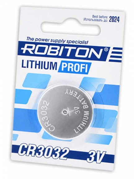 литиевая батарейка Robiton CR3032 PROFI-1BL