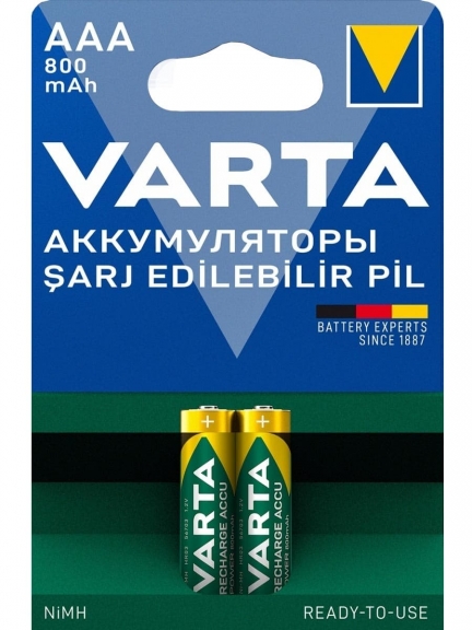 аккумулятор Varta 800 mAh R03/AAA Ready2Use-2BL