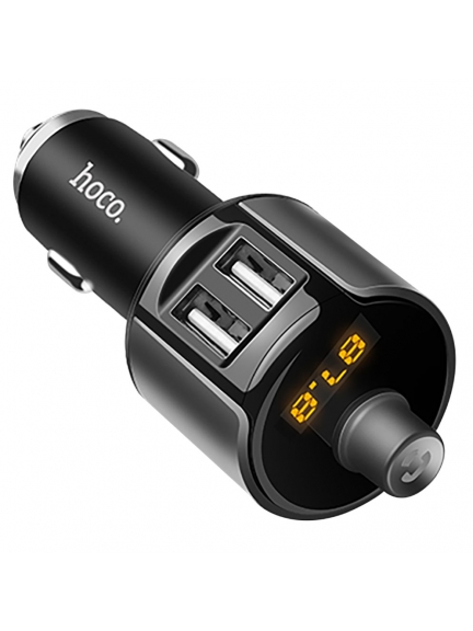 автомобильная зарядка с bluetooth FM трансмиттером Hoco E19 Smart vehicle mounted bluetooth FM launcher