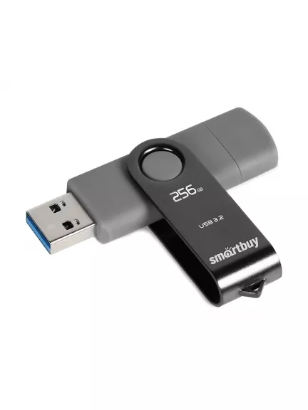 флешка USB 3.1 с двойным входом SmartBuy Twist Dual Type-C/Type-A 256GB 3.1