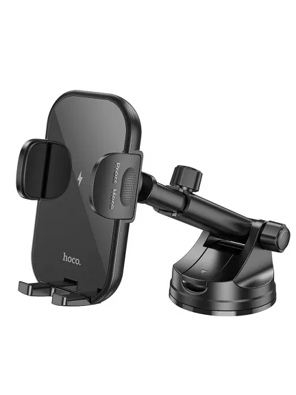 держатель на присоске с беспроводной зарядкой Qi Hoco HW5 Journey wireless fast charging car holder(center console)