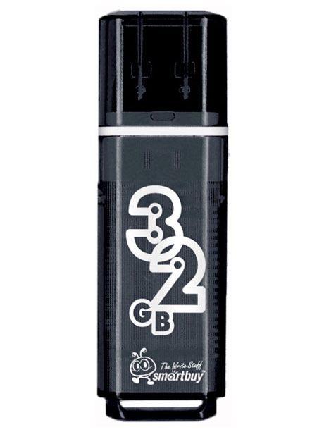 флешка USB SmartBuy Glossy series 32Gb black