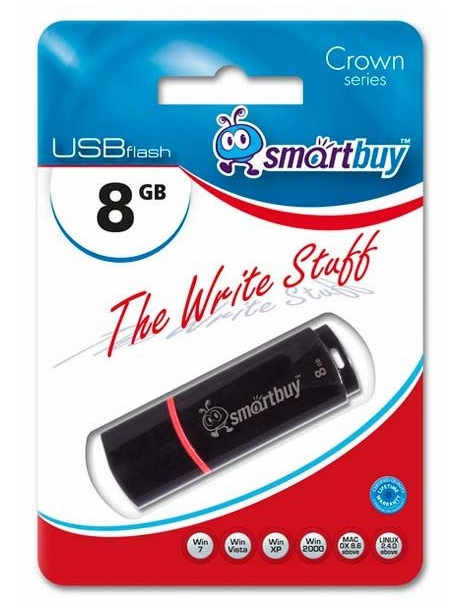 флешка USB SmartBuy Crown 8GB black