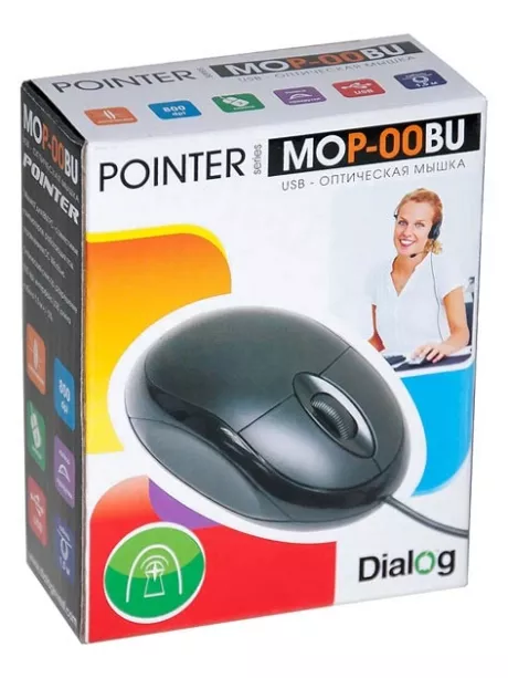 мышь компьютерная Dialog MOP-00BU black