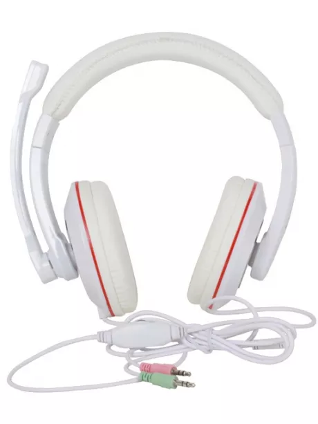 Белые наушники с микрофоном Gembird MHS-780 white