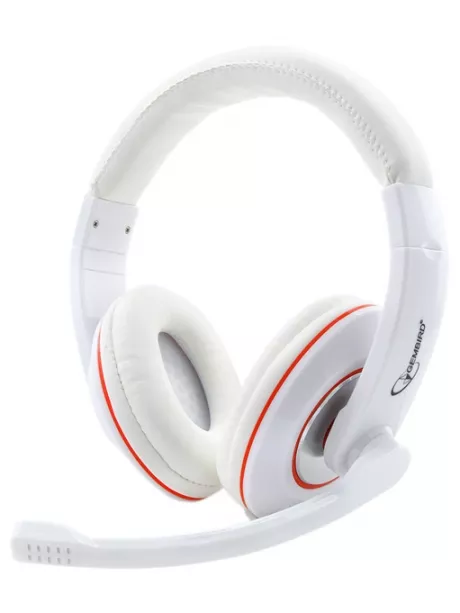 Белые наушники с микрофоном Gembird MHS-780 white