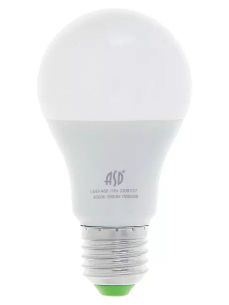 светодиодная лампа ASD LED-A60-standard 11Вт 160-260В Е27 4000К 