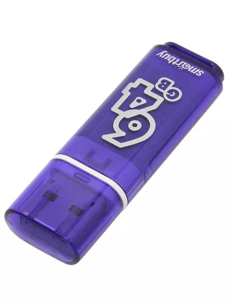 флешка USB 3.0 SmartBuy Glossy series 3.0  64Gb dark blue