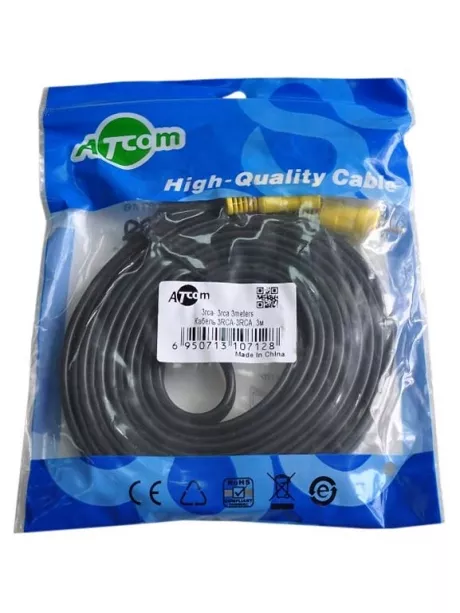 кабель межблочный ATcom 3 m 3RCA(m) 