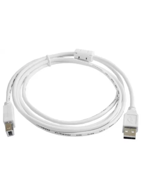 кабель для принтера ATcom USB (Am->Bm, феррит) 0.8 m white
