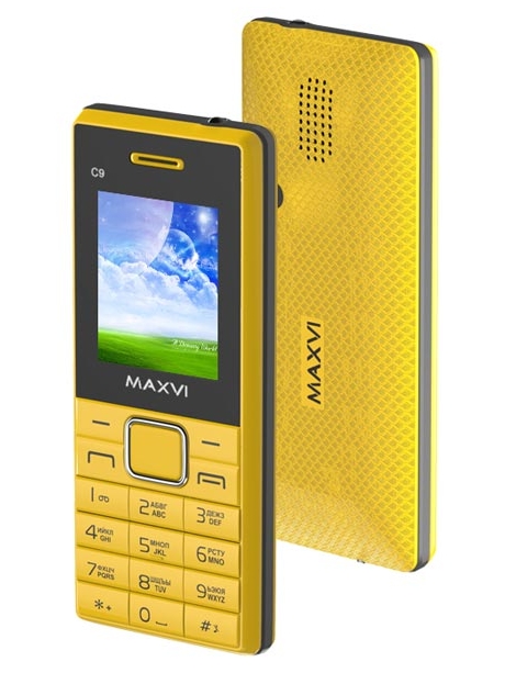 мобильный телефон Maxvi C9 yellow-black