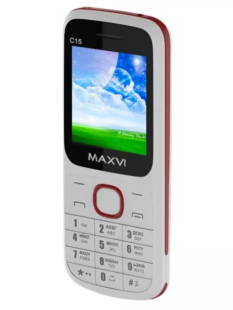 мобильный телефон Maxvi C15 white-red