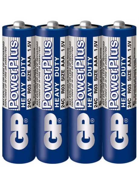 батарейки (4 шт.) GP R03/AAA PowerPlus HEAVY DUTY-OS4 