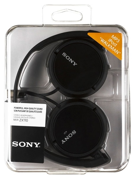 накладные наушники Sony MDR-ZX110 black