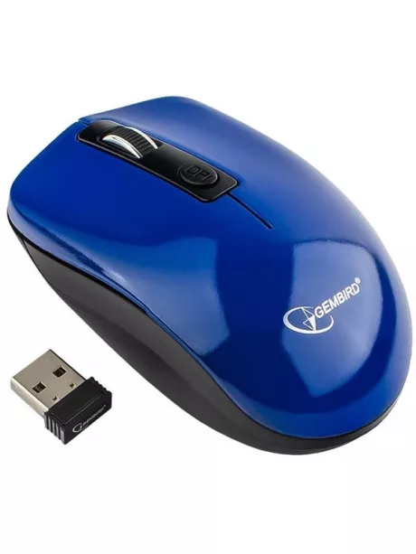 бесшумная беспроводная мышь Gembird MUSW-400 blue