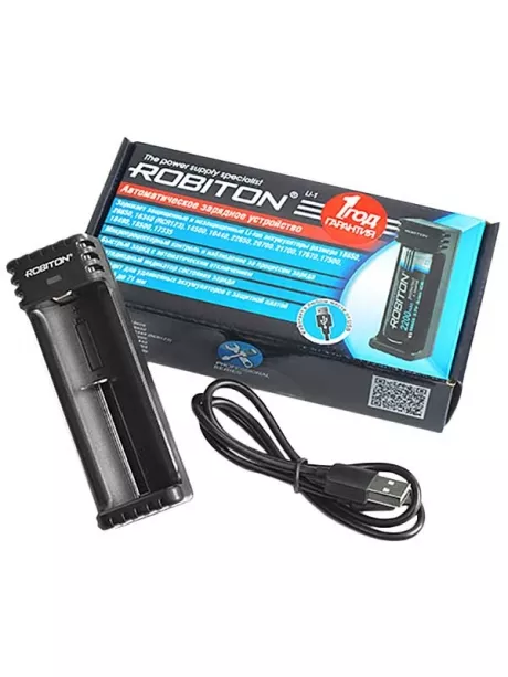 зарядное устройство для литиевых аккумуляторов Robiton Li-1 черный