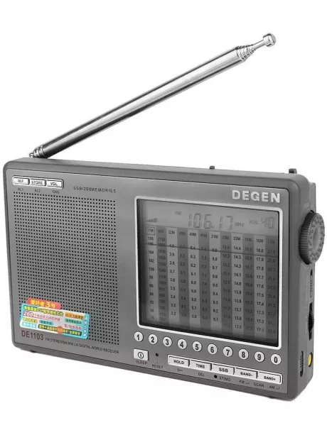 всеволновый радиоприемник высокого класса Degen DE1103 DSP titanium