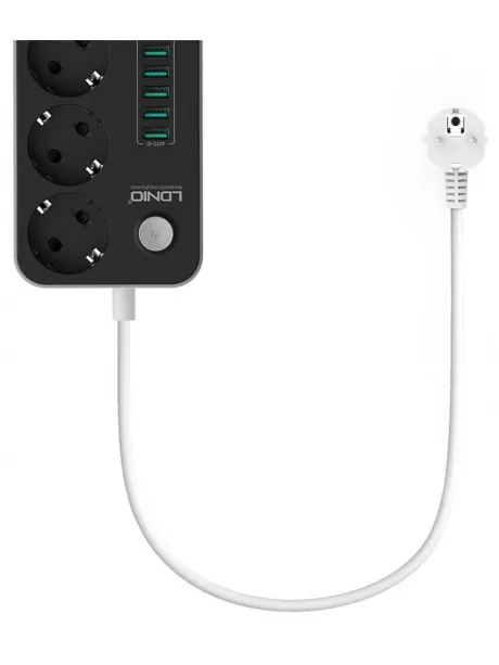 сетевой фильтр с USB LDNIO SE3631 6USB*3 розетки 1,6м grey